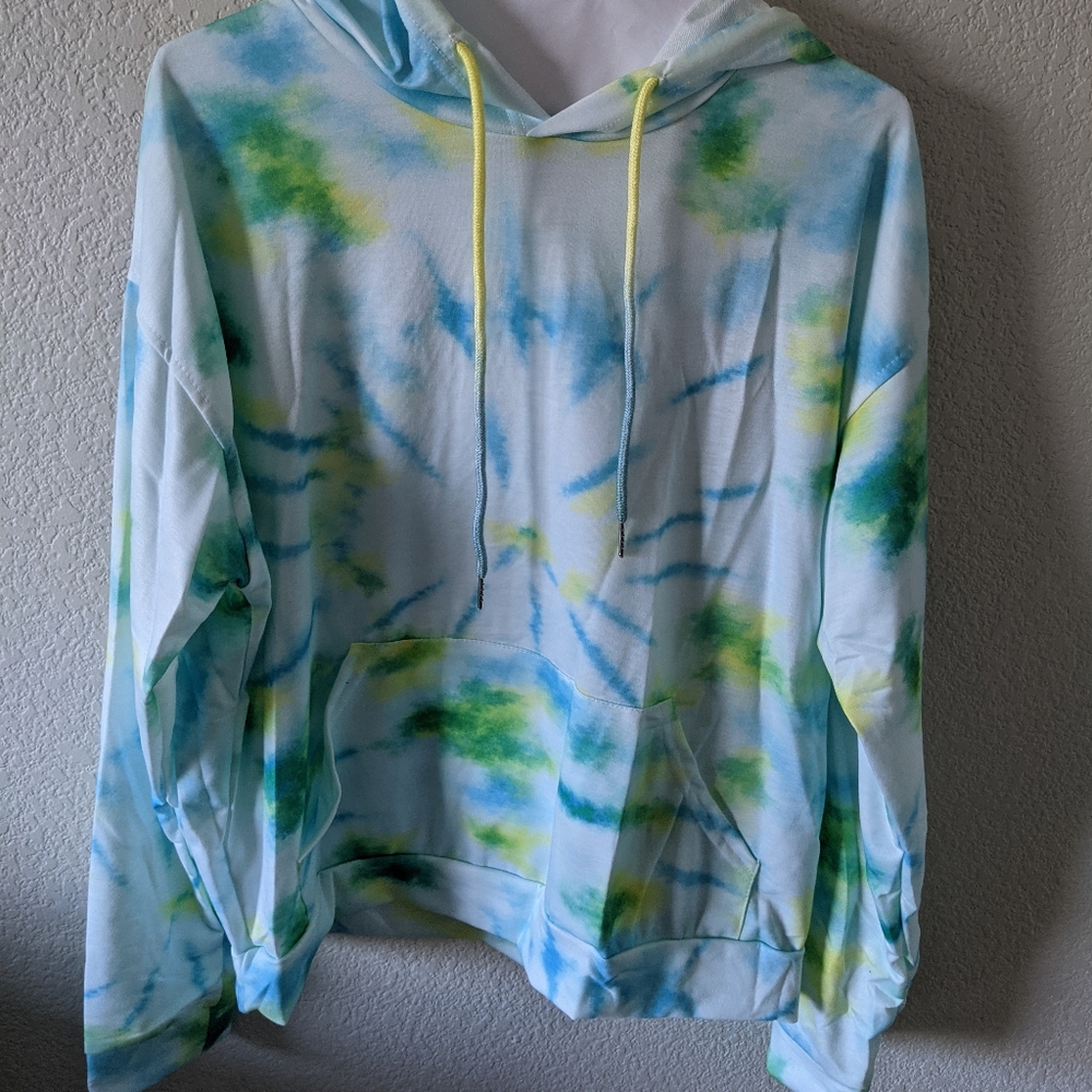 SALE Lightweight Boutique tie dye hoodie - Picture 1 of 9